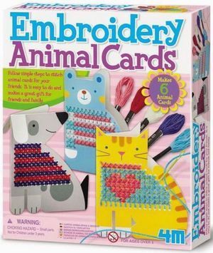 ENBROIDERY ANIMAL CARDS. BORDA ANIMALES EN TARJETAS *