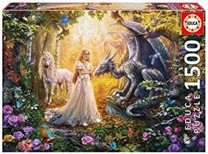 DRAGON, PRINCESA Y UNICORNIO PUZZLE 1500 PIEZAS *
