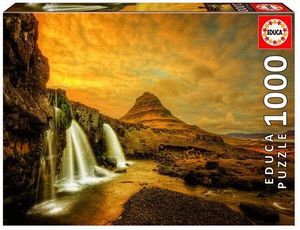 CASCADA KIRKJUFELLSFOSS, ISLANDIA PUZZLE 1000 PIEZAS *