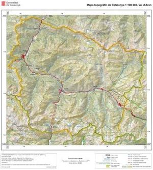 VAL D'ARAN MAPA EN RELLEU E.1:100,000