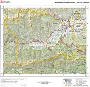 CERDANYA MAPA EN RELLEU 1:100.000