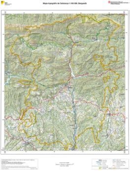 BERGUEDÀ MAPA RELLEU E. 1:100,000