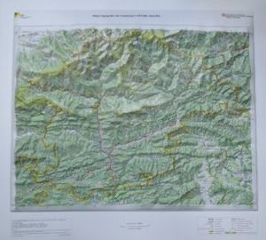 RIPOLLÈS. MAPA TOPOGRÀFIC EN RELLEU 1:100 000 *