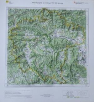 GARROTXA MAPA RELLEU 1:100 000