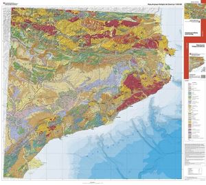 MAPA DE GRUPS LITOLOGICS DE CATALUNYA 1:250.000