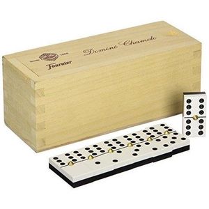 DOMINO CHAMELO CELULOIDE CAJA MADERA *