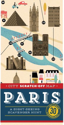 PARIS CITY SCRATCH-OFF MAP *