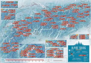 ALPINE SKIING COLLECT & SCRATCH WALL MAP *