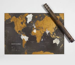 SCRATCH THE WORLD BLACK EDITION WALL MAP *