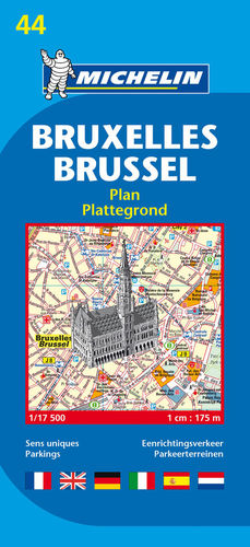 44 BRUXELLES - BRUSELAS - BRUSSELS PLANO PLEGADO E.1:17,000