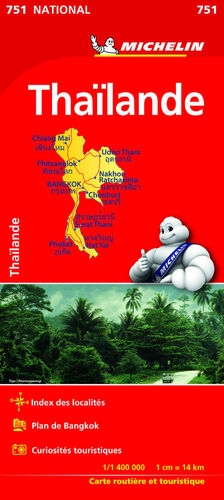 751 MAPA NATIONAL TAILANDIA - THAILAND - THAÏLANDE :1,400,000 *