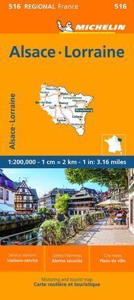 516 MAPA REGIONAL ALSACE, LORRAINE *