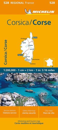 528 MAPA REGIONAL CORSICA ; CORSE  1:200.000