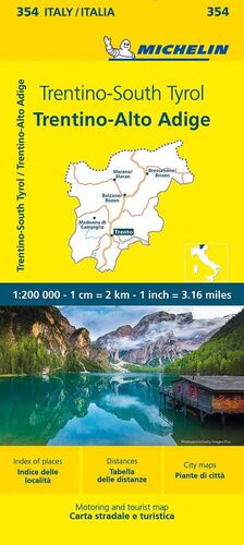 354 MAPA LOCAL TRENTINO-SOUTH TYROL ; TRENTINO-ALTO ADIGE 1:200.000