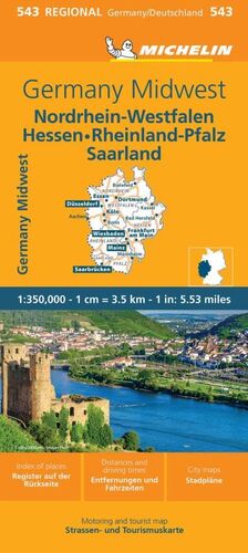 543 GERMANY MIDWEST ; NORDRHEIN-WESTFALEN, HESSEN, RHEINLAND-PFALZ 1:350,000 *