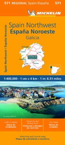 571 MAPA REGIONAL ESPAÑA NOROESTE - GALICIA 1:400,000 *