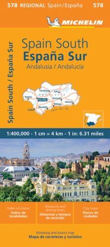578 ESPAÑA SUR  ANDALUCÍA ESCALA 1:400.000