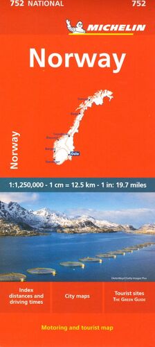 752 MAPA NATIONAL NORWAY - NORUEGA 1:1.250.000 *