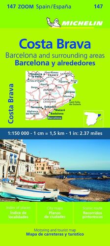 147 COSTA BRAVA, BARCELONA Y ALREDEDORES 1:150,000