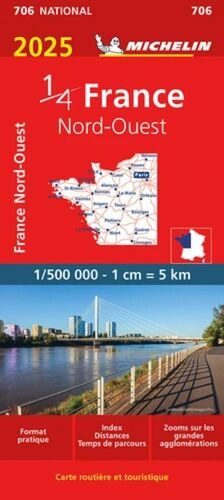 706 FRANCE NORD-OUEST 2025  1:500,000
