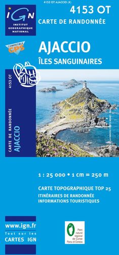 4153 OT AJACCIO ILES SANGUINAIRES  E.1:25,000