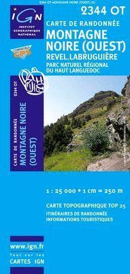 2344 OT MONTAGNE NOIRE (OUEST) 1:25.000