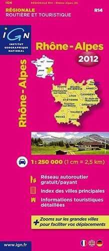 R14  RHONE ALPES  2012  1:250,000