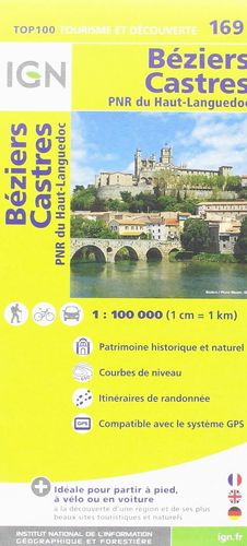 169 BEZIERS CASTRES 1:100.000 -TOP 100
