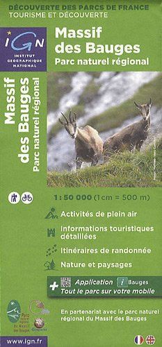 83308 MASSIF DES BAUGES PARC NATURAL RÉGIONAL 1:50,000