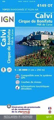 4149 OT CALVI/CIRQUE DE BONIFATU 1:25.000 -TOP 25 (CORCEGA)