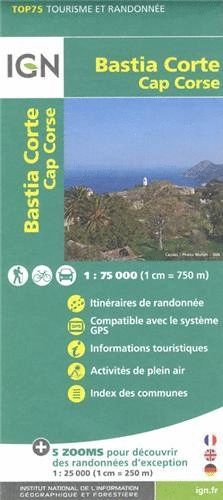 BASTIA CORTE 1:75.000 -TOP 75  Nº 75030 (CORCEGA) *