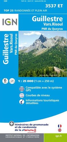 3537 ET GUILLESTRE - VARS. RISOUL 1:25.000