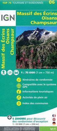 06 MASSIF DES ECRINS, OISANS, CHAMPSAUR 1:75.000