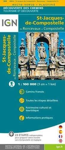 RONCEVAUX A COMPOSTELLE 1:100.000 ST-JACQUES-DE-COMSPOSTELLE (CAMINO FRANCES) *