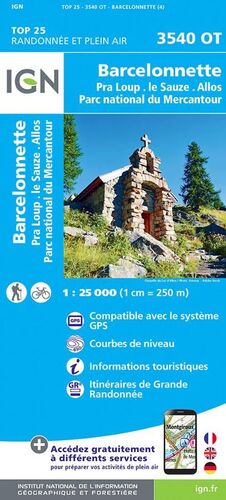 3540 OT BARCELONNETTE 1:25.000 *