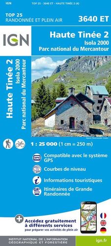 3640 ET HAUTE TINEE 2  1:25,000