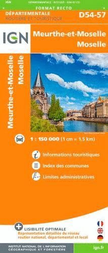 D54-57 MEURTHE-ET-MOSELLE MOSELLE 1:150.000 *