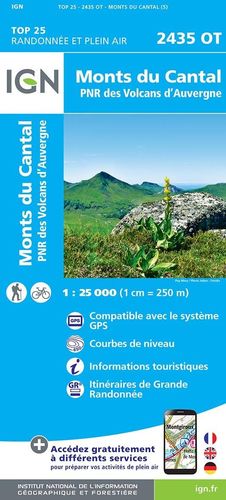 2435 OT MONTS DU CANTAL 1:25 000 *