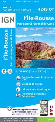 4249 OT L'ÎLE ROUSSE 1:25.000 *