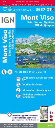 3637 OTR MONT VISO 1:25.000 -TOP 25 RÉSISTANTE *