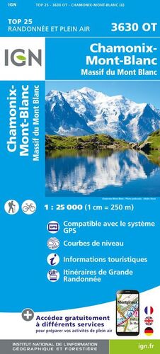 3630 OT CHAMONIX MONT-BLANC 1:25.000