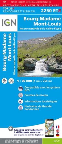 2250 ETR BOURG MADAME MONT-LOUIS 1:25,000 *