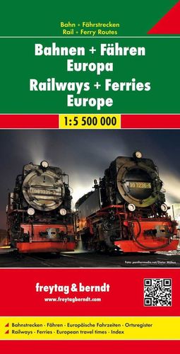 RAILWAYS + FERRIES EUROPE/ FERROCARRILES Y FERRIES DE EUROPA 1:5.500.000 *
