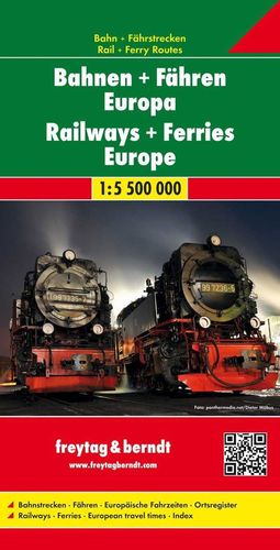 RAILWAYS + FERRIES EUROPE/ FERROCARRILES Y FERRIES DE EUROPA 1:5.500.000 *