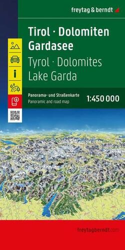 TYROL - DOLOMITES - LAKE GARDA 1:450,000 *
