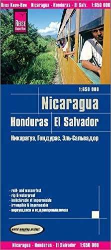 NICARAGUIA - HONDURAS- EL SALVADOR E. 1:650,000