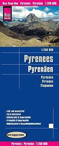 PIRINEOS - PYRENÉES - PYRENÄEN E. 1 : 250 000