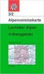 LECHTALER ALPEN ARLBERGGEBIET MAPA 1:25,000