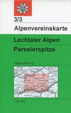 3/3  LECHTALER ALPEN PARSEIERSPITZE  1:25,000