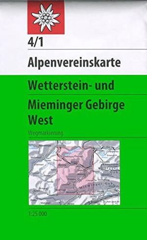 4/1 WETTERSTEIN- UND  MIEMINGER GEBIRGE WEST 1 : 25,000